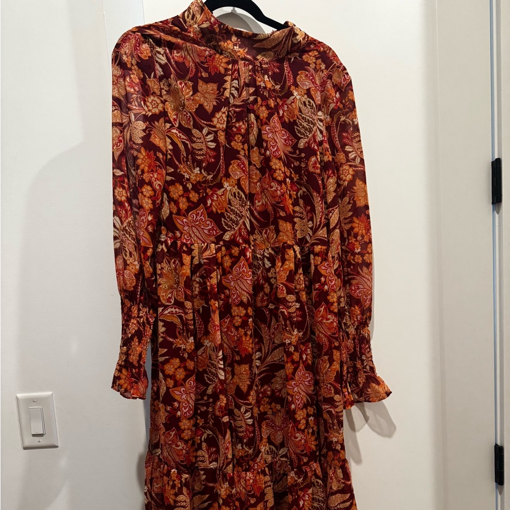 fab'rik Autumn Floral Long Sleeve Dress